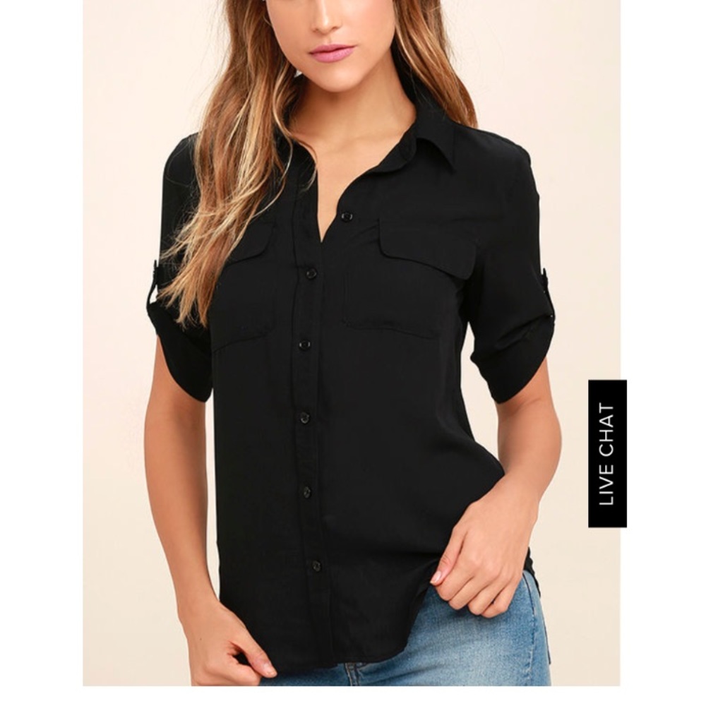 Lulu’s Best of Friends Button Up Top (Black)